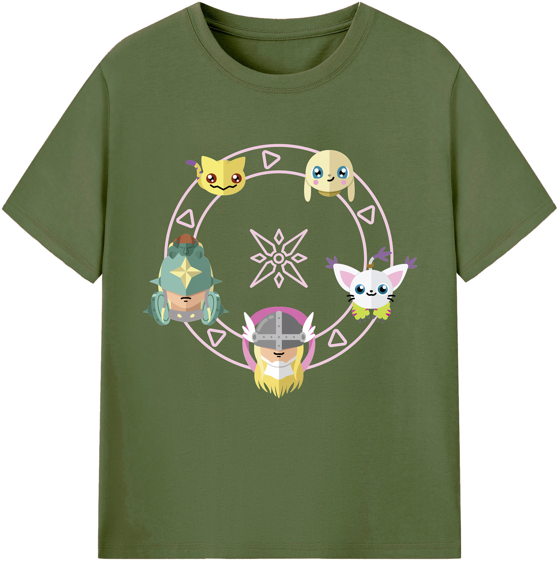 （画像用） Digimon デジタルモンスター/デジモン 綿100％半袖Tシャツ（フロントプリント）
